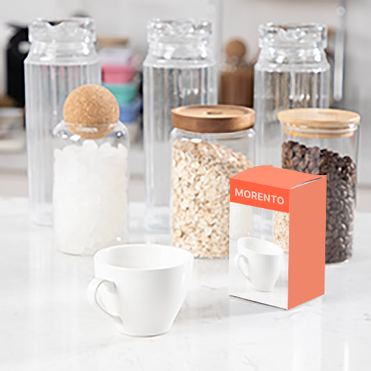 Morento ceramic mug with handle,white